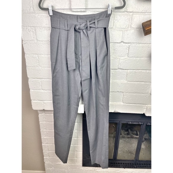 NWT IRO Bettina Grey Paperbag Waist Trousers - Picture 2 of 9
